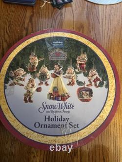 Jim Shore Disney Traditions Apple 9Pc SnowWhite 7 Dwarfs Holiday Ornament