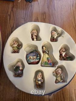 Jim Shore Disney Traditions Apple 9Pc SnowWhite 7 Dwarfs Holiday Ornament