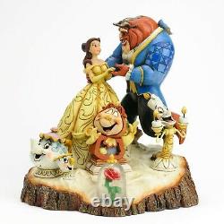 Jim Shore Disney Traditions Beauty and Beast Carved by Heart Figurine #4031487