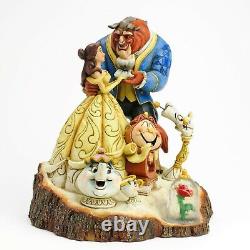 Jim Shore Disney Traditions Beauty and Beast Carved by Heart Figurine #4031487