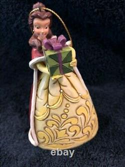 Jim Shore / Disney Traditions Beauty and the Beast Holiday Ornament Set MINT