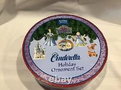Jim Shore Disney Traditions CINDERELLA Holiday Ornament Set of 5 Enesco