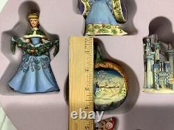 Jim Shore Disney Traditions CINDERELLA Holiday Ornament Set of 5 Enesco