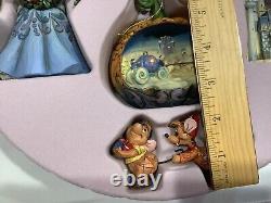 Jim Shore Disney Traditions CINDERELLA Holiday Ornament Set of 5 Enesco