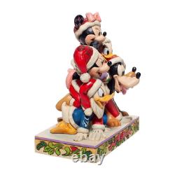 Jim Shore Disney Traditions Christmas Mickey Mouse and Friends Figurine, 5.91