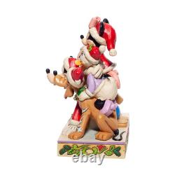 Jim Shore Disney Traditions Christmas Mickey Mouse and Friends Figurine, 5.91