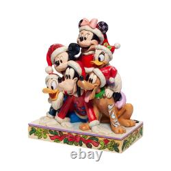 Jim Shore Disney Traditions Christmas Mickey Mouse and Friends Figurine, 5.91