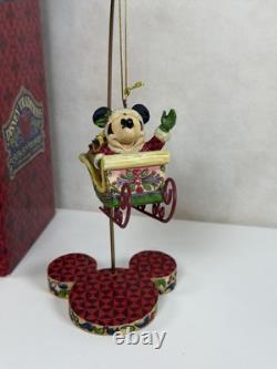 Jim Shore Disney Traditions Christmas Ornament Set 4pc Mickey Minnie Donald Plut