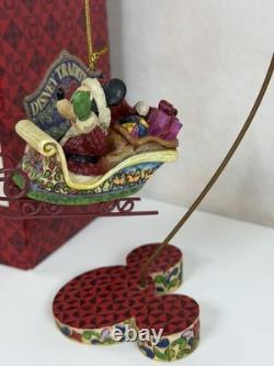 Jim Shore Disney Traditions Christmas Ornament Set 4pc Mickey Minnie Donald Plut
