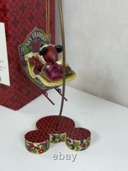 Jim Shore Disney Traditions Christmas Ornament Set 4pc Mickey Minnie Donald Plut