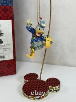 Jim Shore Disney Traditions Christmas Ornament Set 4pc Mickey Minnie Donald Plut