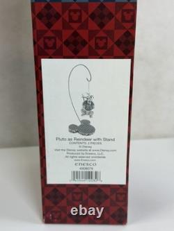 Jim Shore Disney Traditions Christmas Ornament Set 4pc Mickey Minnie Donald Plut