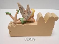 Jim Shore Disney Traditions Christmas Tinker Bell Merry Word Plaque Figurine
