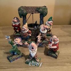 Jim Shore Disney Traditions Complete Set Wishing Well 7 Dwarfs Snow White