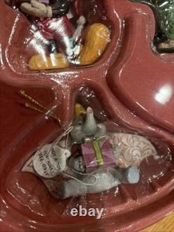 Jim Shore Disney Traditions Enesco 5pcDisney Holiday Ornament Set DumboDopey NEW