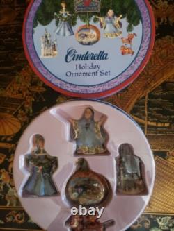 Jim Shore Disney Traditions Enesco 5pc Disney CINDERELLA Holiday Ornament Set