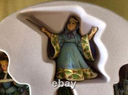 Jim Shore Disney Traditions Enesco 5pc Disney CINDERELLA Holiday Ornament Set