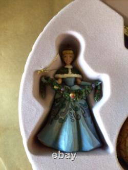 Jim Shore Disney Traditions Enesco 5pc Disney CINDERELLA Holiday Ornament Set