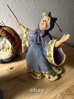 Jim Shore Disney Traditions Enesco 5pc Disney CINDERELLA Holiday Ornament Set