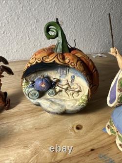 Jim Shore Disney Traditions Enesco 5pc Disney CINDERELLA Holiday Ornament Set