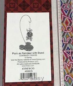Jim Shore Disney Traditions Enesco Pluto as Reindeer with Stand New