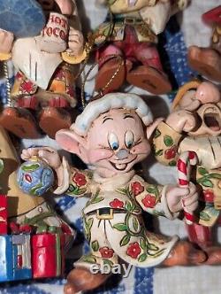 Jim Shore Disney Traditions Enesco Snow White 7 Dwarfs Holiday 8 Ornament
