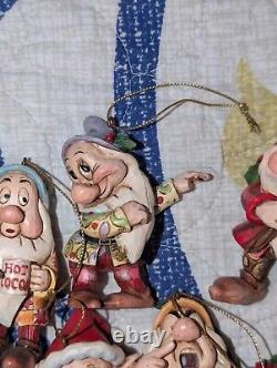 Jim Shore Disney Traditions Enesco Snow White 7 Dwarfs Holiday 8 Ornament