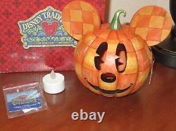 Jim Shore Disney Traditions Happy Halloween Mickey Mouse Pumpkin Enesco NEW