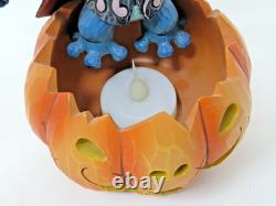 Jim Shore Disney Traditions Happy Halloween Stitch Vampire Jack O Lantern