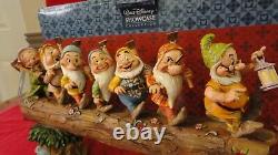 Jim Shore Disney Traditions Homeward Bound -Seven Dwarfs on Log 4005434 With box