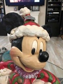 Jim Shore Disney Traditions Large Mickey Mouse Figure Xmas Santa New