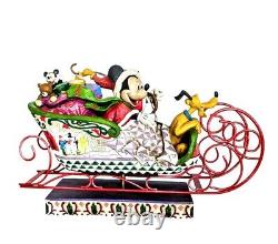 Jim Shore Disney Traditions Laughing All The Way Mickey Mouse Pluto Christmas