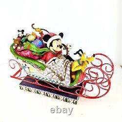 Jim Shore Disney Traditions Laughing All The Way Mickey Mouse Pluto Christmas