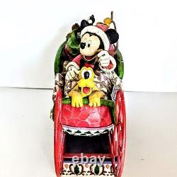 Jim Shore Disney Traditions Laughing All The Way Mickey Mouse Pluto Christmas