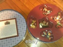 Jim Shore Disney Traditions MICKEY MOUSE HOLIDAY ORNAMENT SET 5 pcs. LOOK! NIB