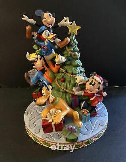Jim Shore Disney Traditions'Merry Tree Trimming' Christmas Decorating 6008979