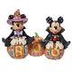 Jim Shore Disney Traditions Mickey & Minnie Witch Vampire Halloween Boo Pumpkins