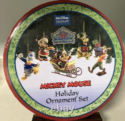 Jim Shore Disney Traditions Mickey Mouse 5 Pc Holiday Ornament Set Enesco NEW