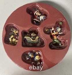 Jim Shore Disney Traditions Mickey Mouse 5 Pc Holiday Ornament Set Enesco NEW