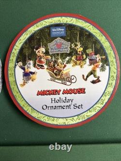 Jim Shore Disney Traditions Mickey Mouse 5 Pc Holiday Ornament Set Enesco NEW