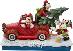 Jim Shore Disney Traditions Mickey Mouse and Friends on Red Truck Figurine, NIB