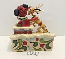 Jim Shore Disney Traditions Mickey & Pluto Up On The Rooftop Figurine Rare