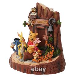 Jim Shore Disney Traditions POOH CARVED BY HEART Christmas Figurine 6010879