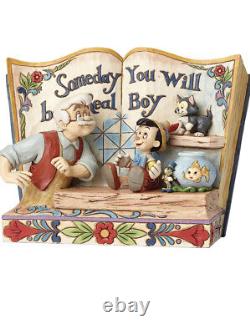Jim Shore Disney Traditions Pinocchio and Geppetto Storybook Figurine