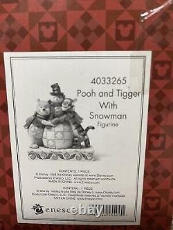 Jim Shore Disney Traditions Pooh & Tigger with Snowman enesco Winter Hugs
