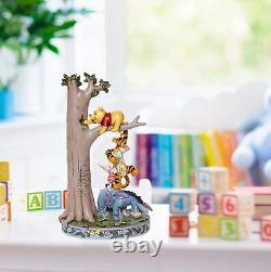 Jim Shore Disney Traditions Pooh and Friends Stacked Tree Figurine 8.75 H