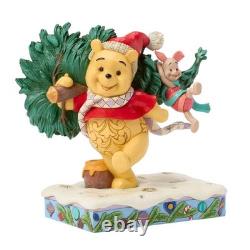 Jim Shore Disney Traditions Pooh and Piglet Christmas Tree Figurine 6016886