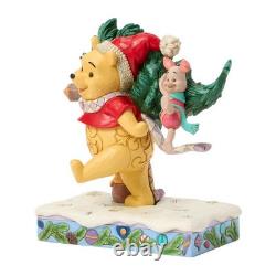 Jim Shore Disney Traditions Pooh and Piglet Christmas Tree Figurine 6016886