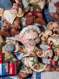 Jim Shore Disney Traditions Snow White and the 7 Dwarfs Holiday Ornament Set