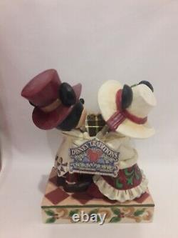 Jim Shore Disney Traditions. Victorian Mickey and Minnie Mouse Figurine. 4041807